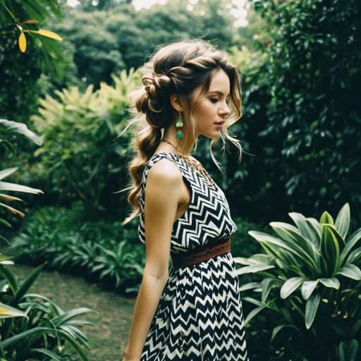 Bohemian Fashion in Botanical Garden Bohemian Fashion in Botanical Garden