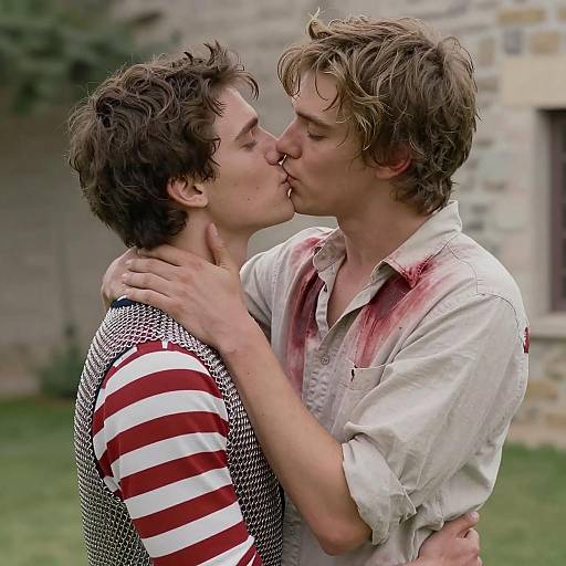 Tender Embrace Amidst Nature's Backdrop