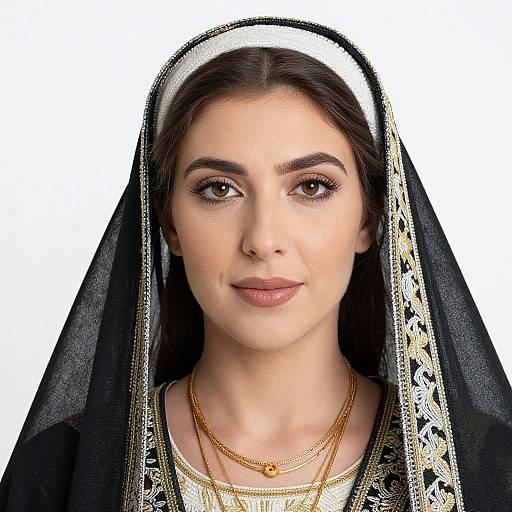 Traditional Jewish Woman in Veil