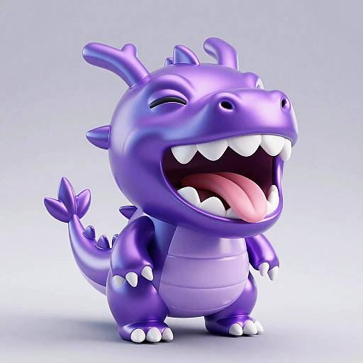 Shiny Purple Plushie Dragon
