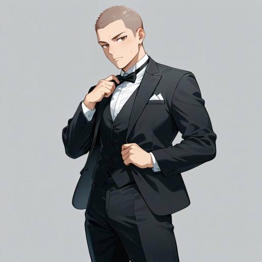 Determined Cowboy Shot in Tuxedo Determined Cowboy Shot in Tuxedo