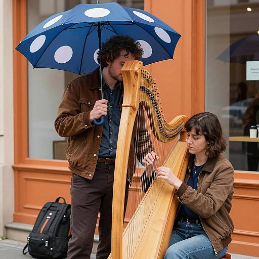 Outdoor Scene with Music and Color
