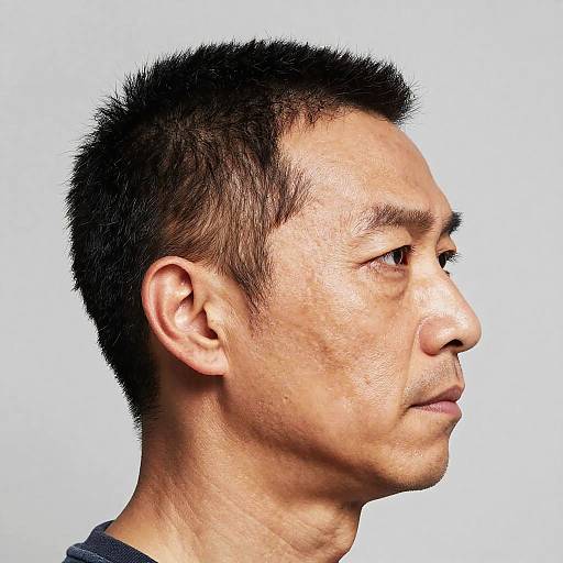 Side Profile Middle-Aged Man Reference