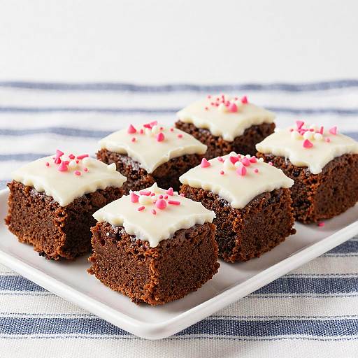 Moist Brown Cakes with Frosting