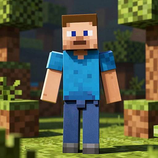 Hyper-Realistic Minecraft Steve Portrait