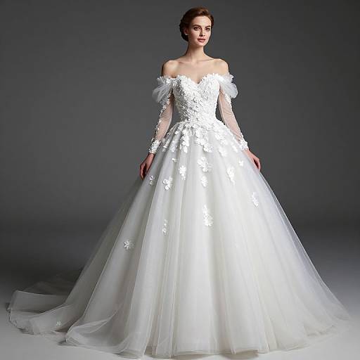 Romantic Vintage Tulle Bridal Gown