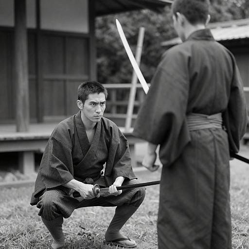 Japanese Warriors in Traditional Attire