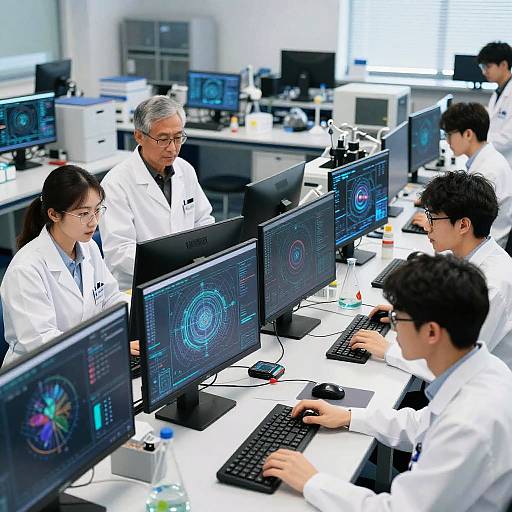 Diverse Researchers in High-Tech Lab