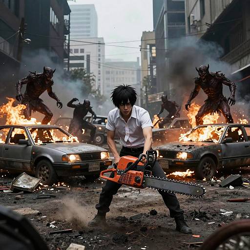 Chainsaw Man Chaotic Urban Battlefield