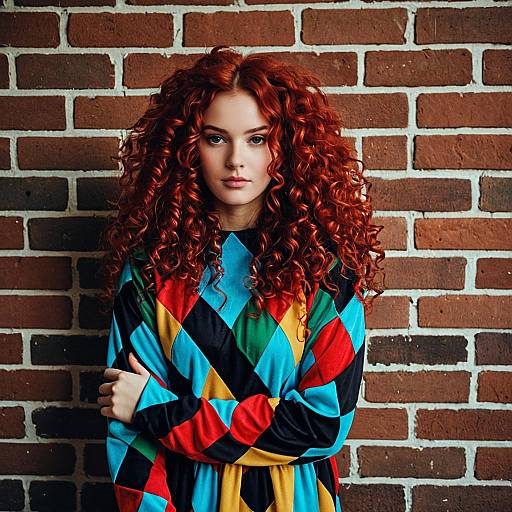 Charming Harlequin Costume Portrait