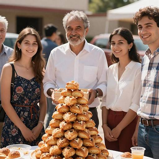 Outdoor Gathering with Delicious Pastries