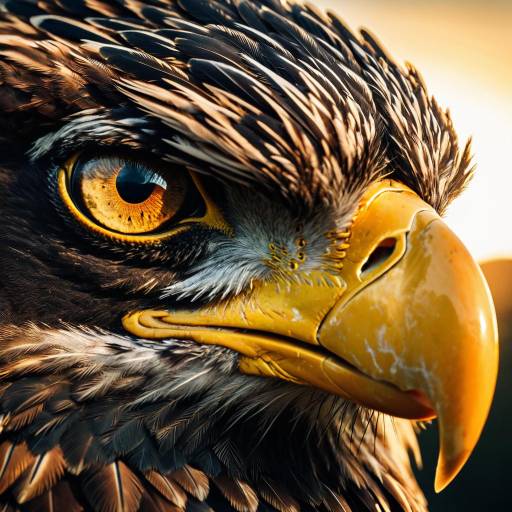 Macro Close-Up of Eagle Eye