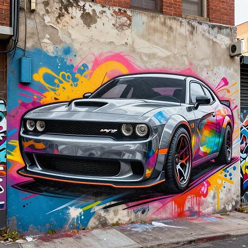 Graffiti Art Dodge Charger Hellcat Mural