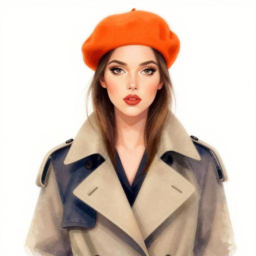 Stylish Woman in Modern Watercolor