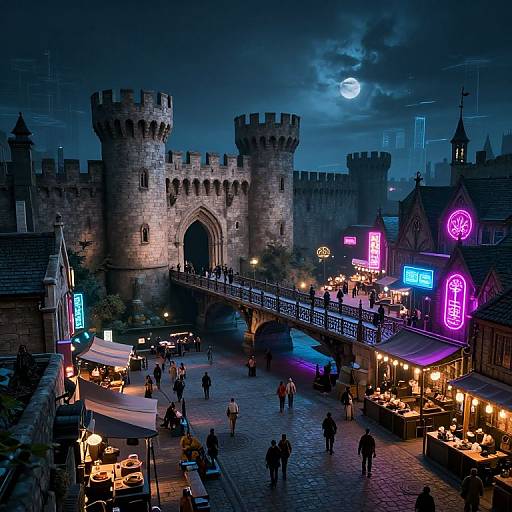 Time-Bridge Between Medieval and Cyberpunk