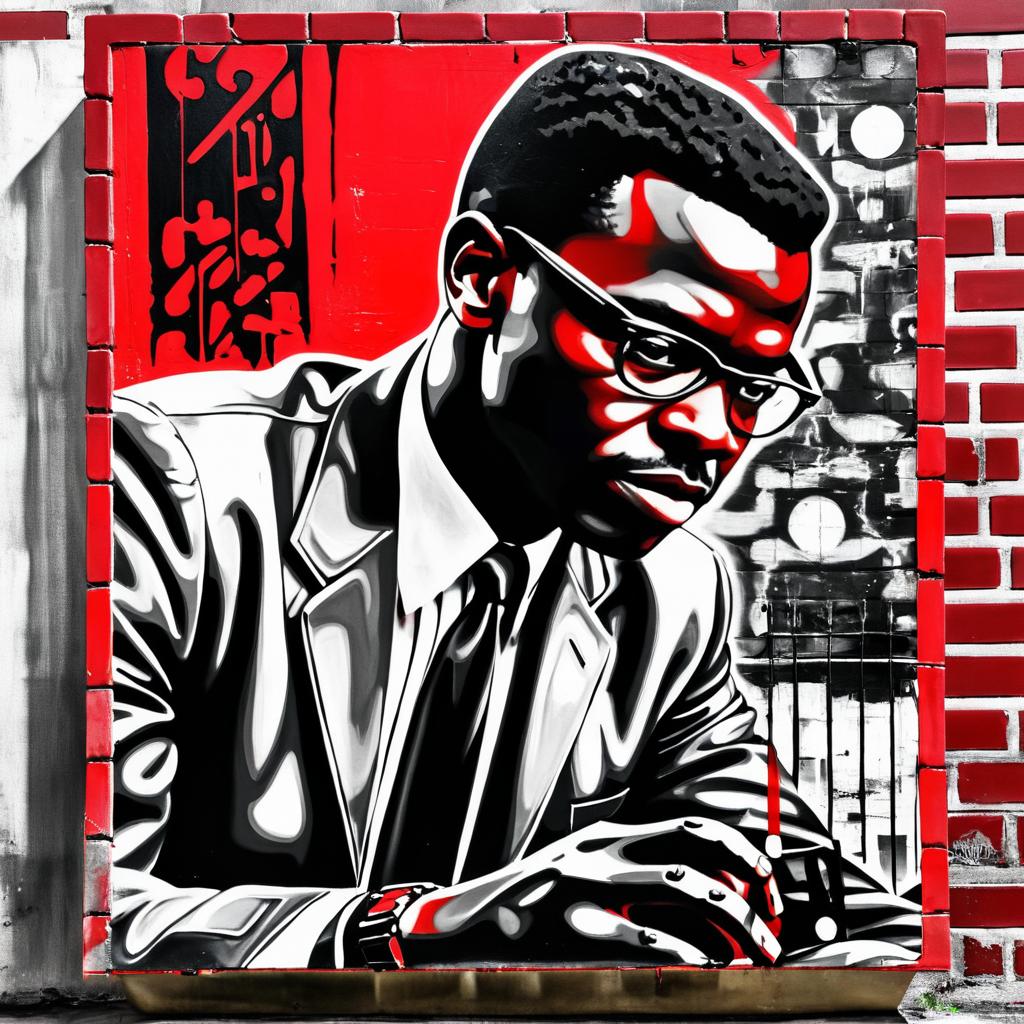 Monochrome Graffiti of Patrice Lumumba