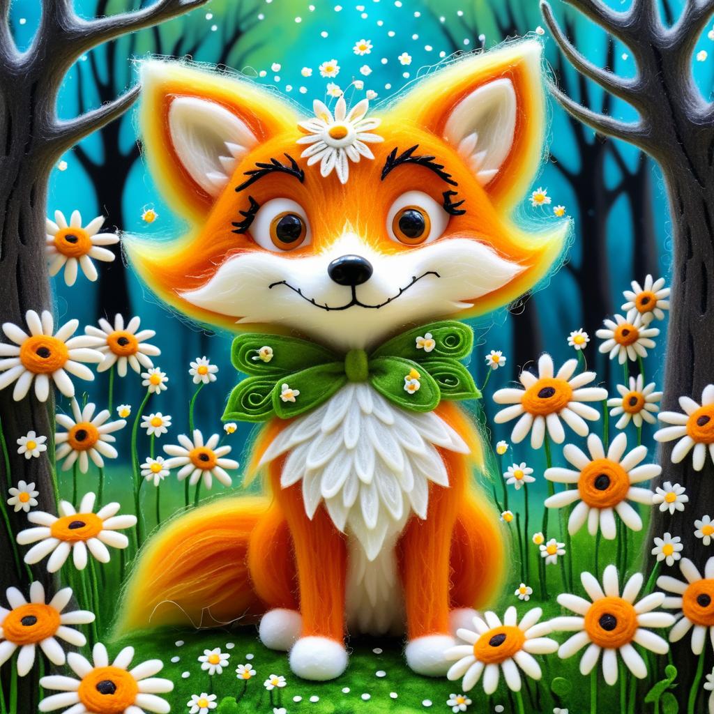 Whimsical Fox in Enchanted Forest