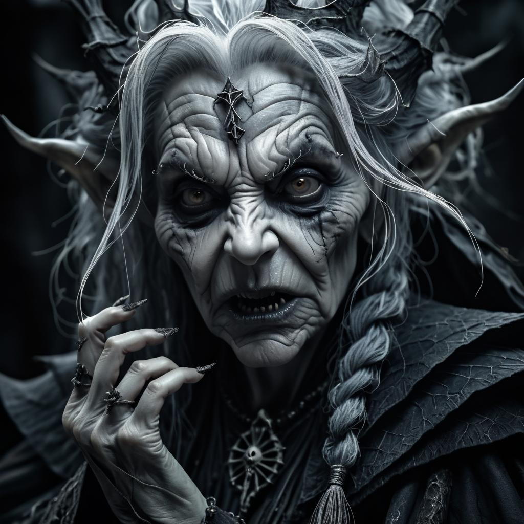 Grotesque Witch in Dark Fantasy Art