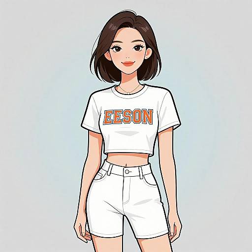 Smiling Woman in Casual Streetwear