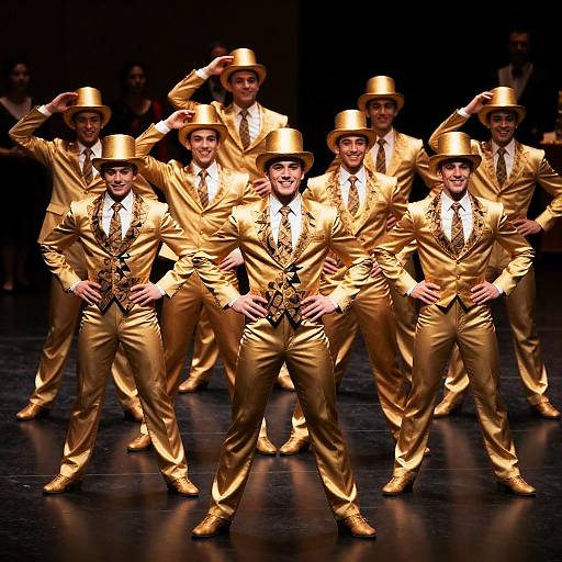 Elegant Dance Troupe in Dim Theater