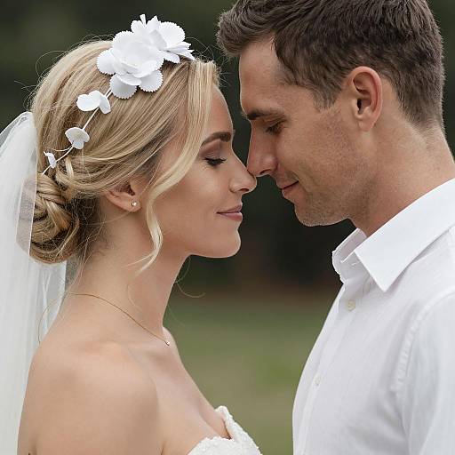 Romantic Couple Embracing in Soft Focus