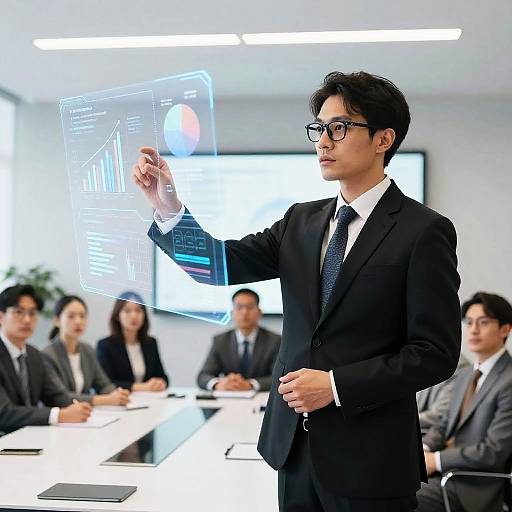 Futuristic Business Presentation Scene