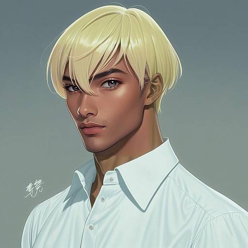 Illustration of Amuro tooru, meitantei conan in the style of Negahami