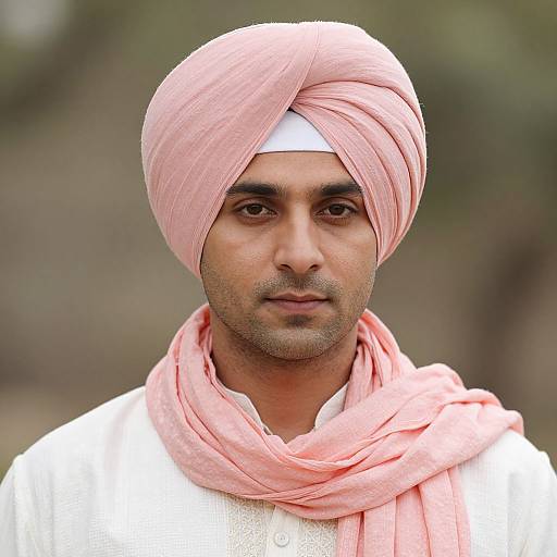 Man in Bollywood Turban Costume