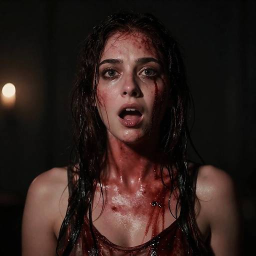 Haunting Portrait of a Distressed Woman