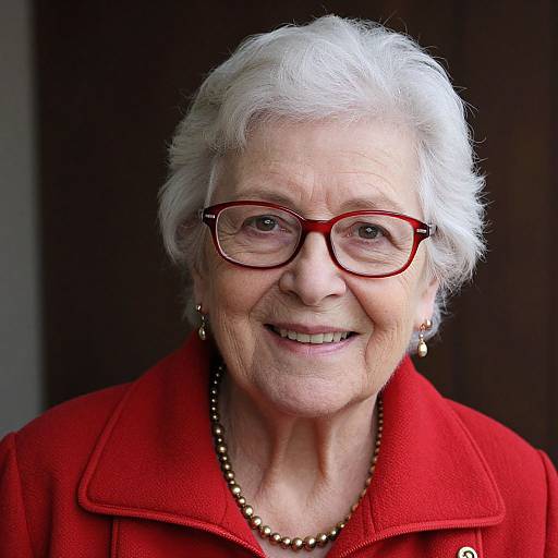 Warm Smiling Elderly Woman Portrait