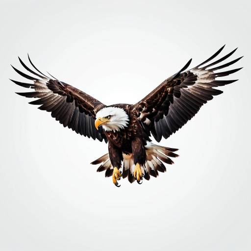 Ferocious Bald Eagle Diving Vector Art