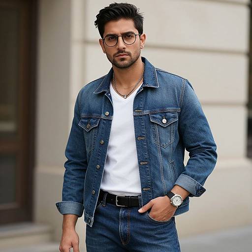 Realistic Casual Male Outfit Portrait