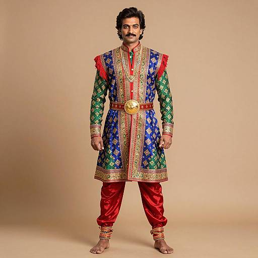 Man in Traditional Indian Royal Costume