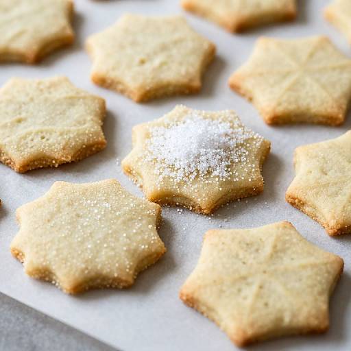 Star-Shaped Sugar Cookies with Sugar Crystals
