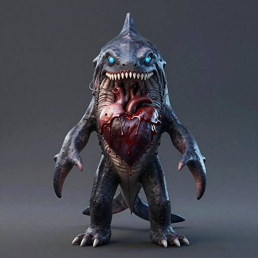 Menacing Abyssal Leviathan with Bioluminescence