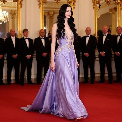 Elegant Woman on Red Carpet