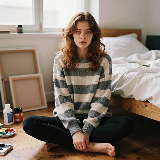 Cozy Artistic Studio Portrait