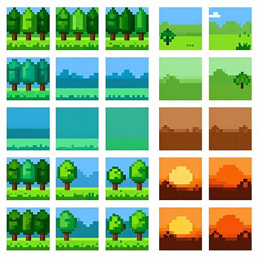 Pixel Art Natural Landscape Palettes