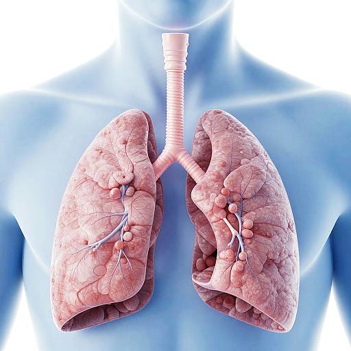 Oxygen Intake in Human Lungs Visualization