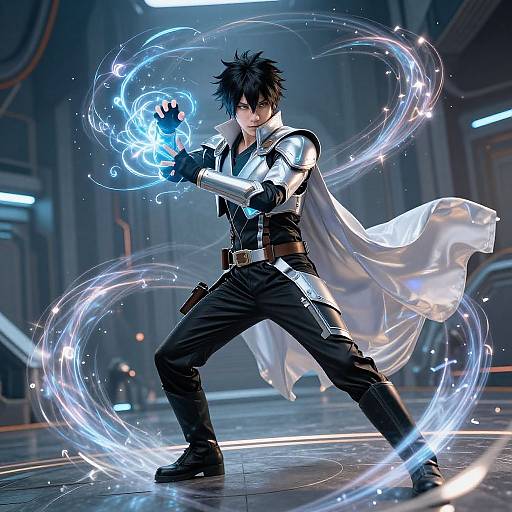 Pesci Cosplay in Futuristic Action