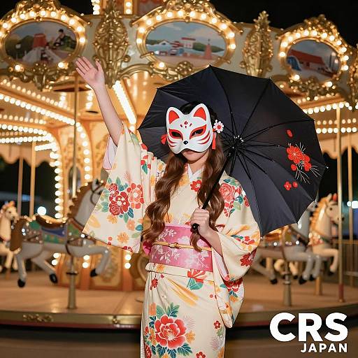 Elegant Kimono Figure by Carousel