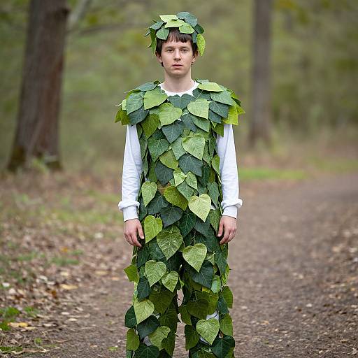 Man in Leafy Weed Costume