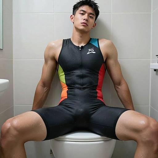 Hyper-Realistic Triathlon Wetsuit Focus