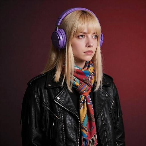 Edgy Portrait of a Stylish Young Woman
