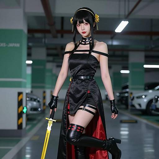 Cosplay Fantasy in Underground Garage