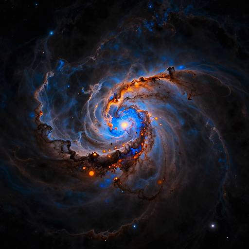 Vibrant Cosmic Nebula Digital Art