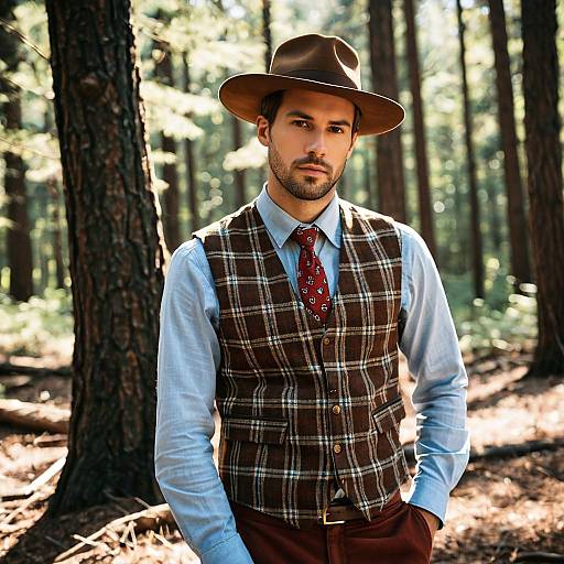 Handsome Man in Vintage Woody Costume