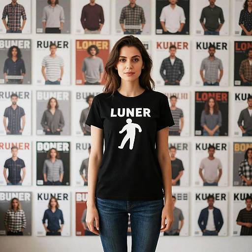 Woman Shirt Printing with Magazines