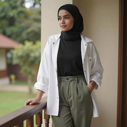 Young Woman in Modern Modest Fashion