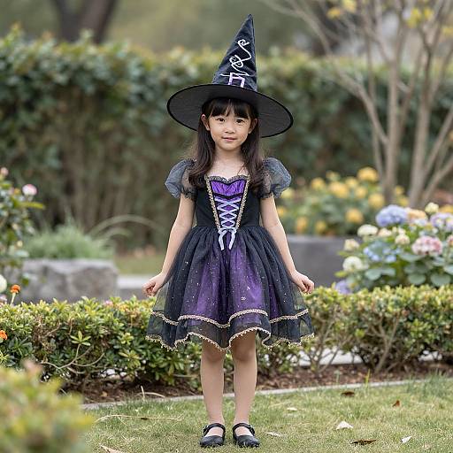 Twinkle Witch Costume in Garden